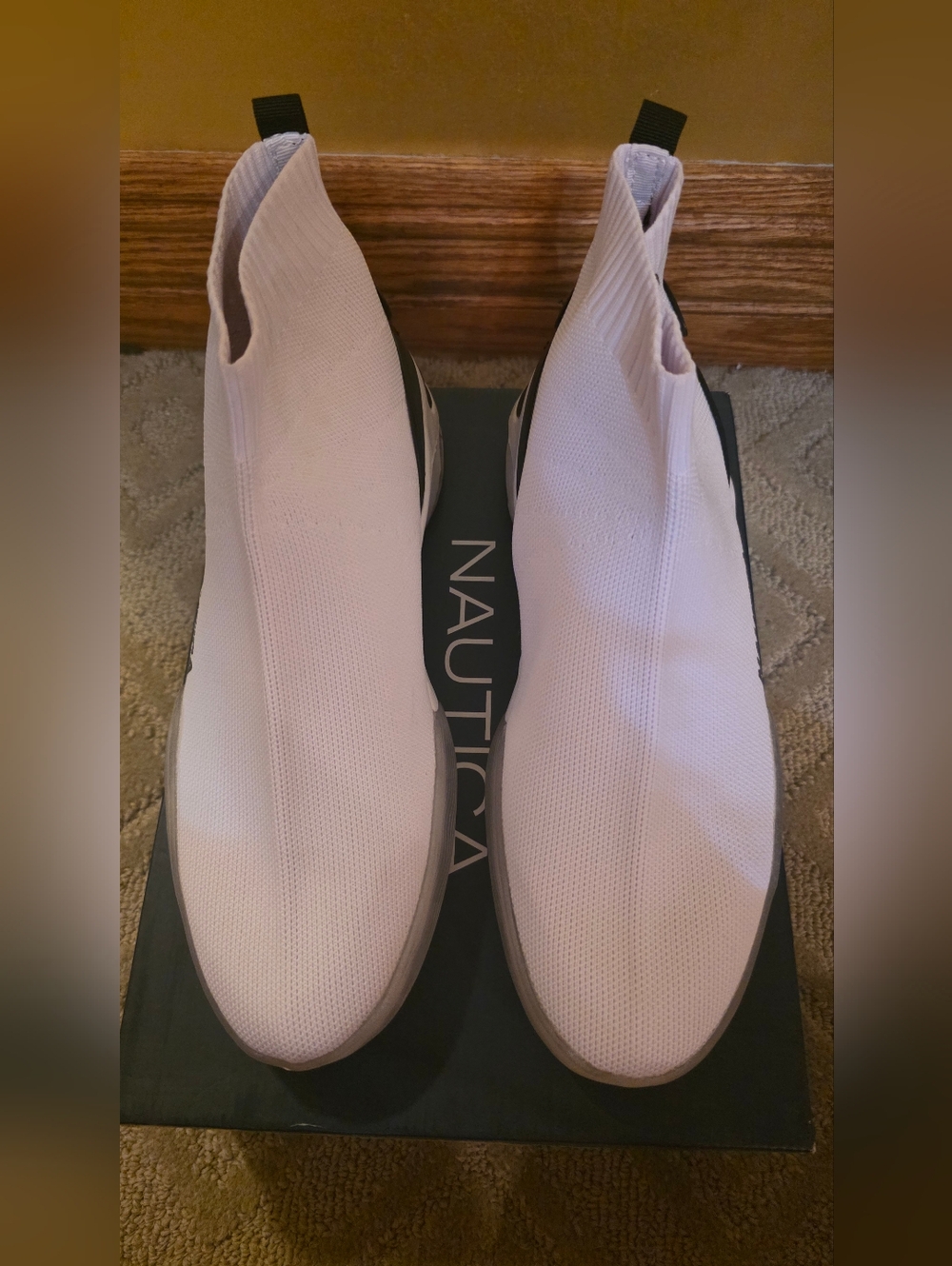 Nautica Slip-On Knit Sneakers White